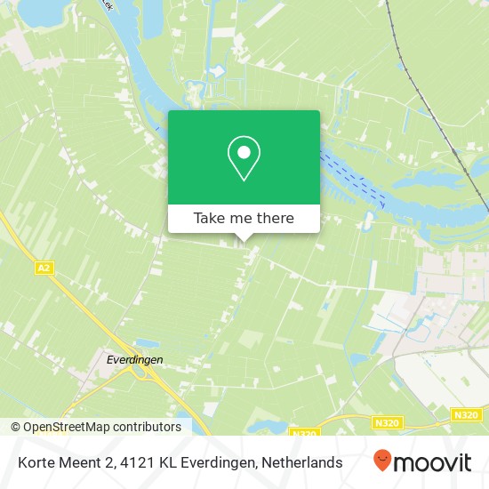 Korte Meent 2, 4121 KL Everdingen Karte