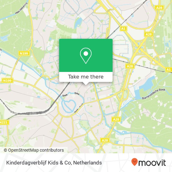 Kinderdagverblijf Kids & Co, Van Linschotenstraat map