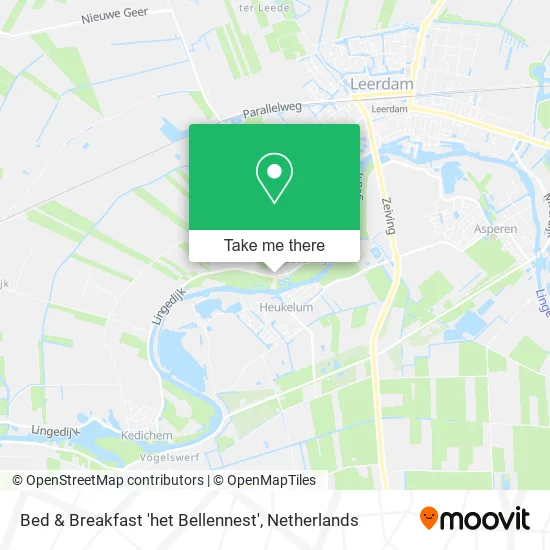 Bed & Breakfast 'het Bellennest' map