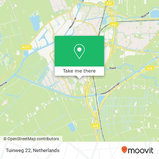 Tuinweg 22, 7944 AD Meppel Karte