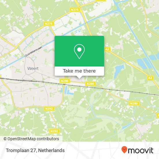 Tromplaan 27, 6004 EL Weert Karte