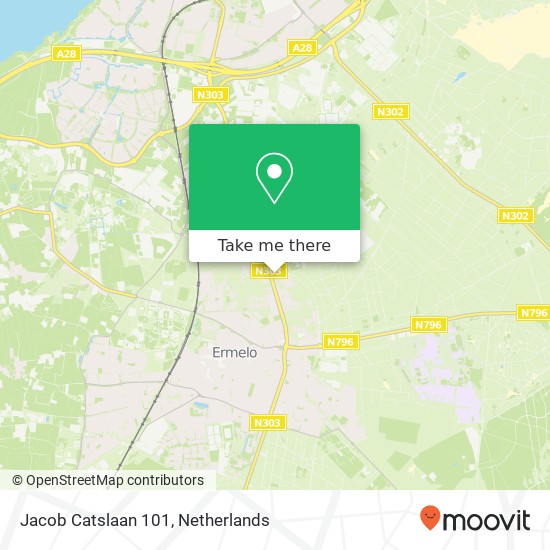 Jacob Catslaan 101, 3852 BV Ermelo map