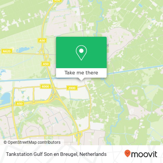 Tankstation Gulf Son en Breugel, Ekkersrijt 3012 map