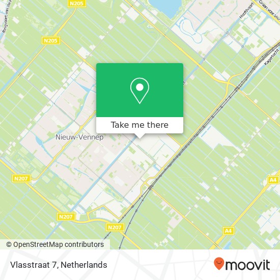 Vlasstraat 7, 2153 GA Nieuw-Vennep map