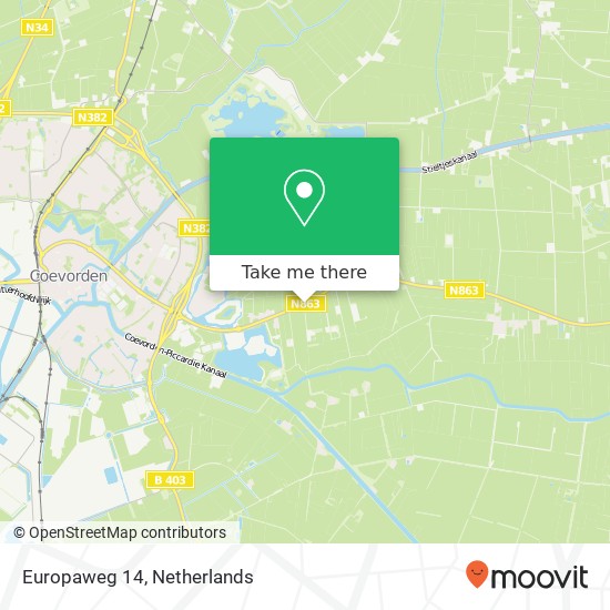 Europaweg 14, 7742 PN Coevorden map
