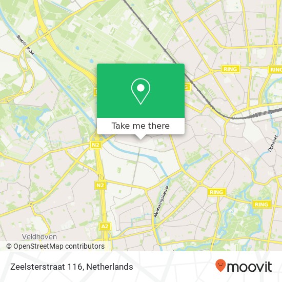 Zeelsterstraat 116, 5652 EM Eindhoven map