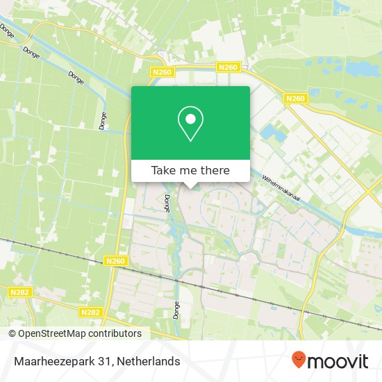 Maarheezepark 31, 5045 KR Tilburg Karte