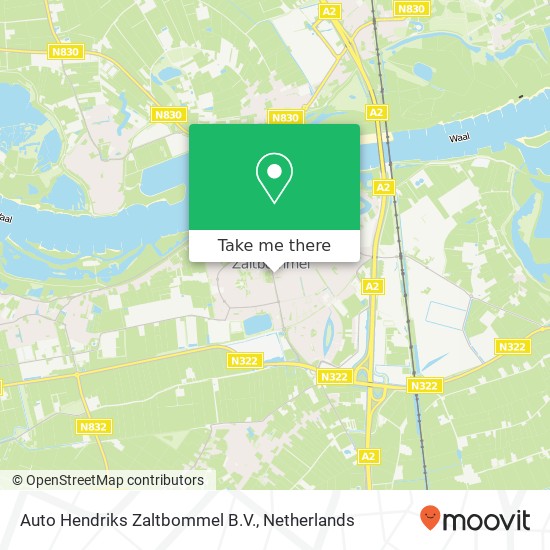 Auto Hendriks Zaltbommel B.V., Vergtweg 60 map