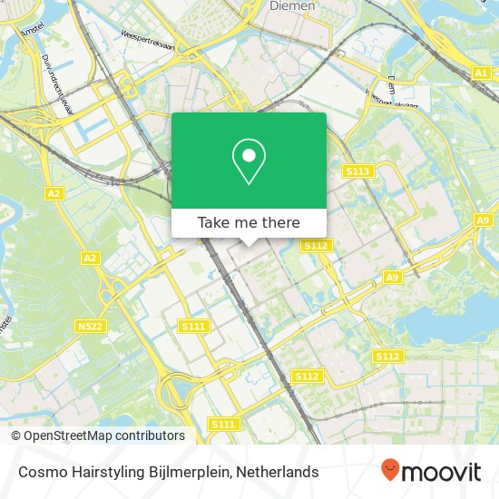 Cosmo Hairstyling Bijlmerplein, Bijlmerplein 150 map