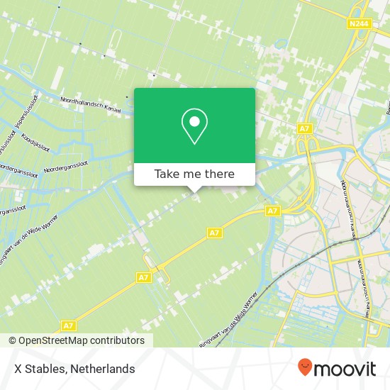 X Stables, Noorderweg 133 map