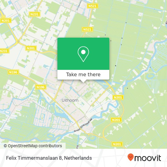 Felix Timmermanslaan 8, 1422 GS Uithoorn map