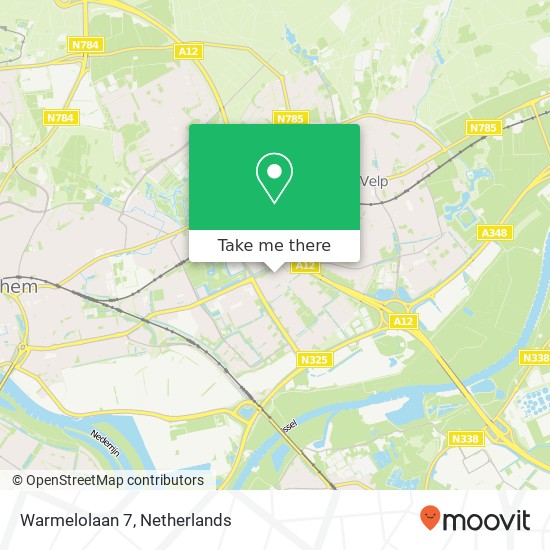 Warmelolaan 7, 6825 BN Arnhem map