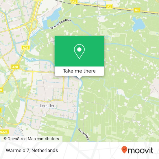 Warmelo 7, 3831 WZ Leusden map