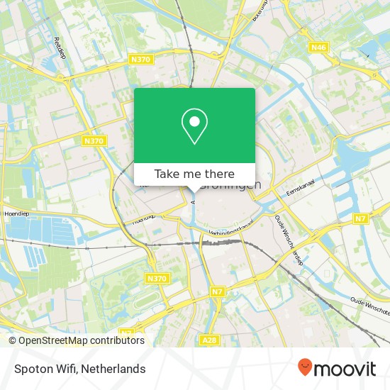 Spoton Wifi, Hoge der A 12 map