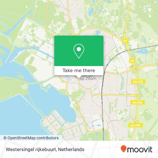 Westersingel rijkebuurt, 4611 GZ Bergen op Zoom map