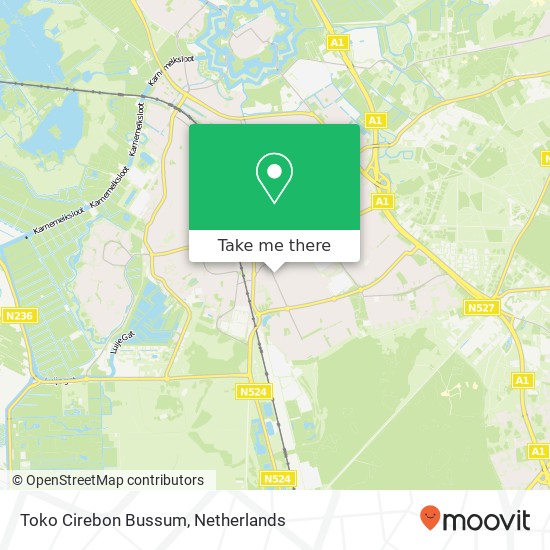 Toko Cirebon Bussum, Laarderweg 33 map