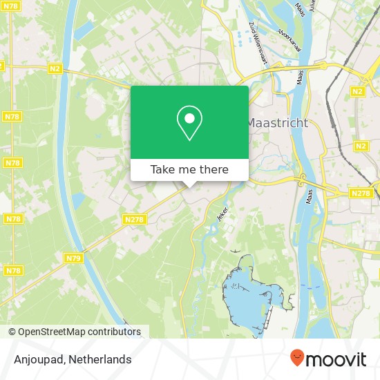 Anjoupad, 6213 CT Maastricht Karte