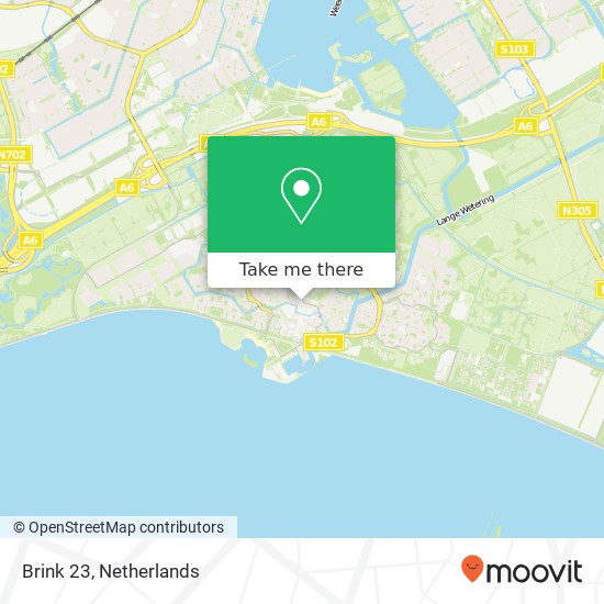 Brink 23, 1354 HL Almere-Haven Karte