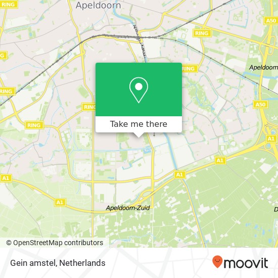 Gein amstel, 7333 LZ Apeldoorn map