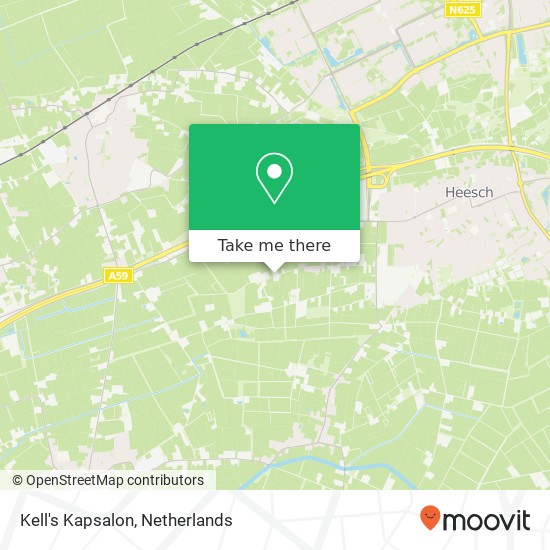 Kell's Kapsalon, Zoggelsestraat 98 map