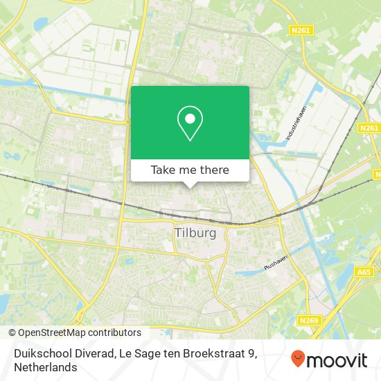 Duikschool Diverad, Le Sage ten Broekstraat 9 map