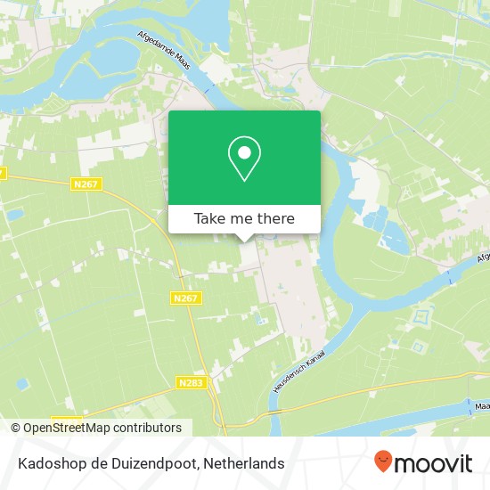 Kadoshop de Duizendpoot, Nijverheidstraat 9 map