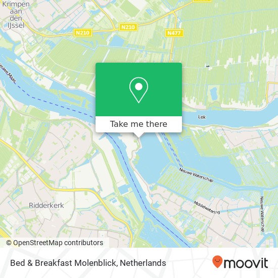 Bed & Breakfast Molenblick map