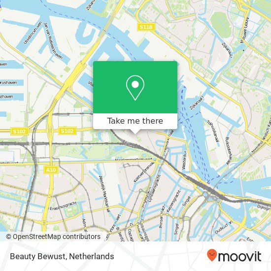 Beauty Bewust, Oostzaanstraat 128 map