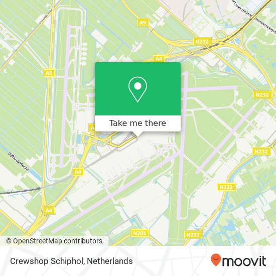 Crewshop Schiphol, Expeditiestraat map