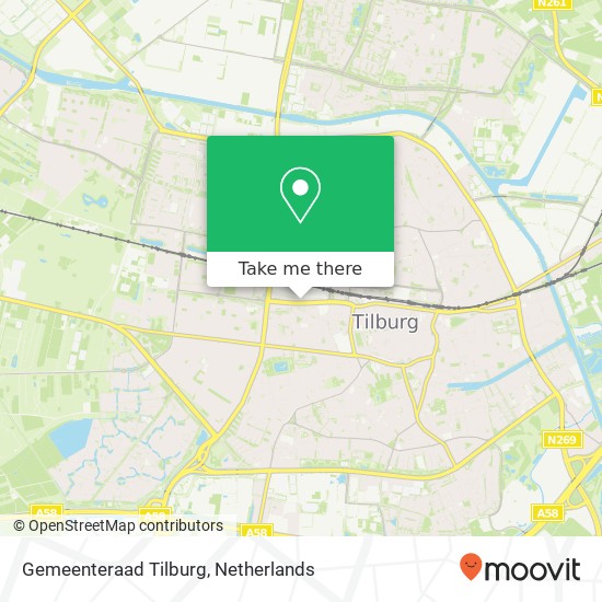 Gemeenteraad Tilburg Karte