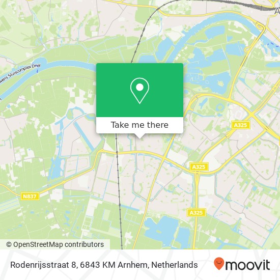 Rodenrijsstraat 8, 6843 KM Arnhem map