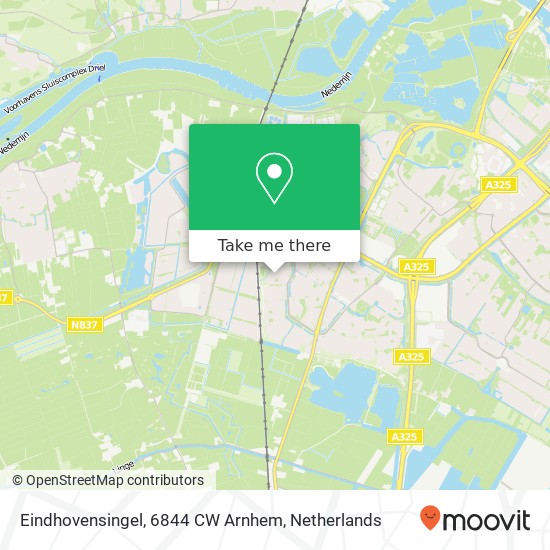 Eindhovensingel, 6844 CW Arnhem map