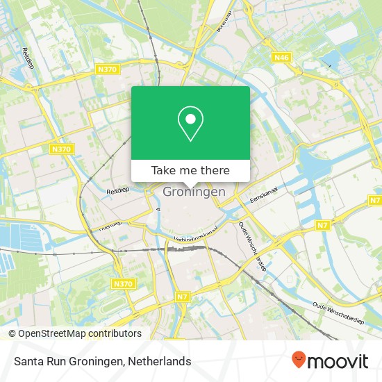 Santa Run Groningen, Grote Markt map