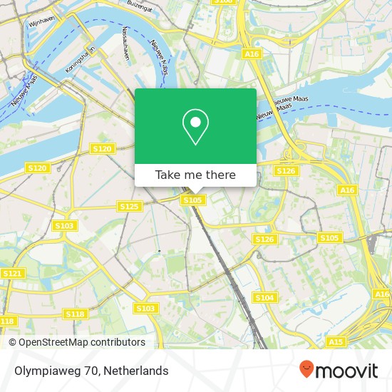 Olympiaweg 70, 3078 HT Rotterdam map