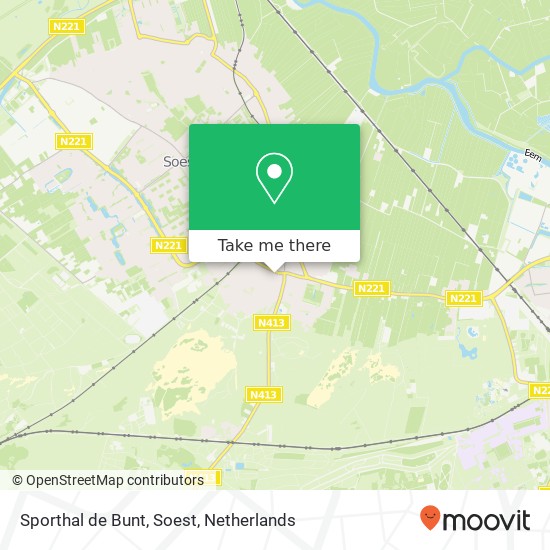 Sporthal de Bunt, Soest Karte