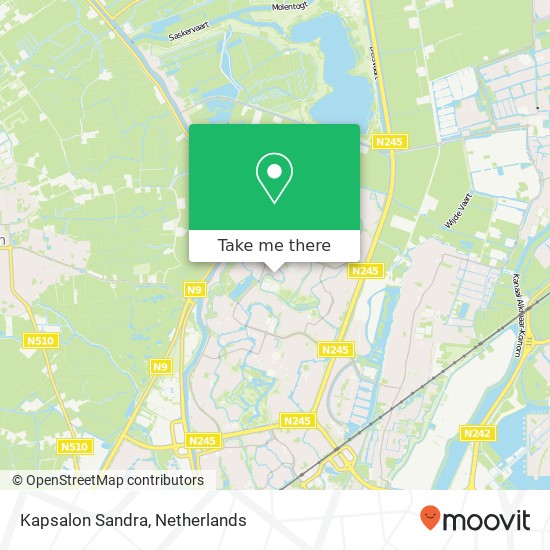 Kapsalon Sandra, Schoffelstraat 44 map