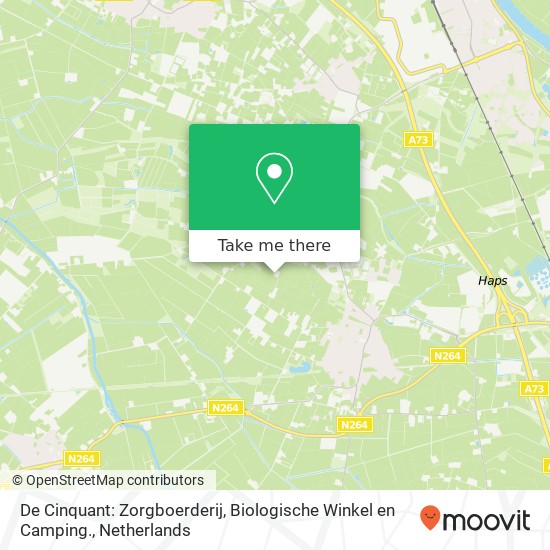 De Cinquant: Zorgboerderij, Biologische Winkel en Camping. Karte
