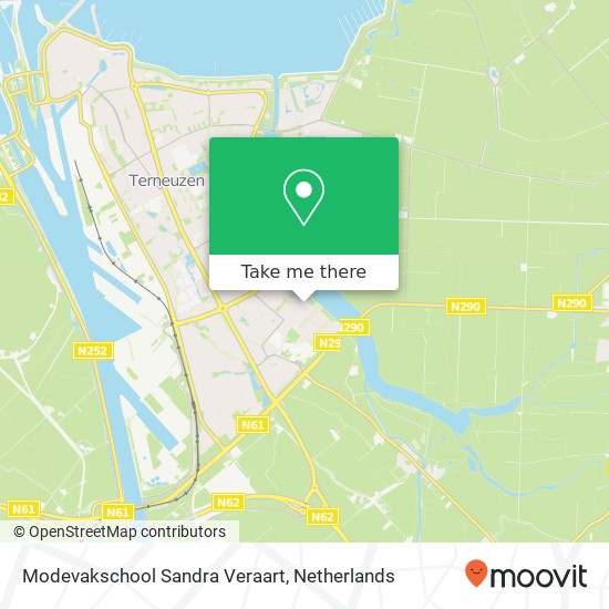 Modevakschool Sandra Veraart, Amerstraat 16 map