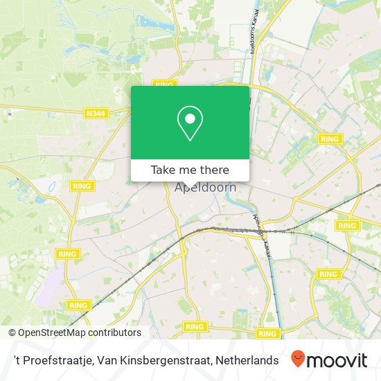 't Proefstraatje, Van Kinsbergenstraat map