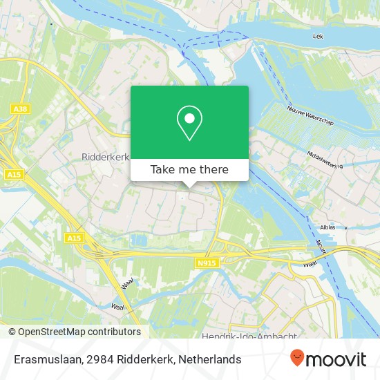 Erasmuslaan, 2984 Ridderkerk map