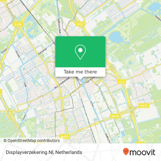 Displayverzekering.Nl, Oude Delft map