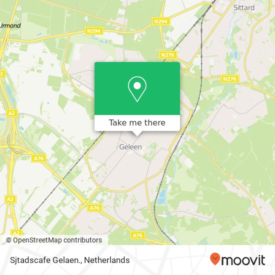 Sjtadscafe Gelaen., Rijksweg Centrum 30 map