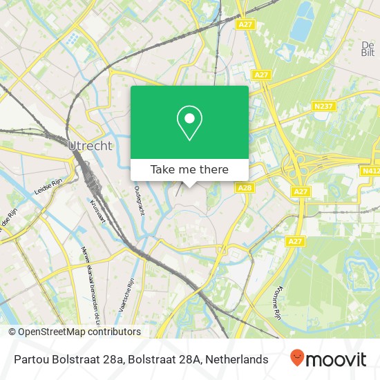 Partou Bolstraat 28a, Bolstraat 28A map