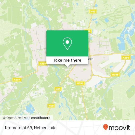 Kromstraat 69, 5554 NG Valkenswaard map