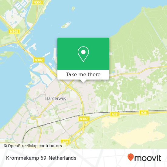 Krommekamp 69, 3848 CB Harderwijk map