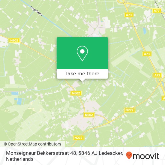 Monseigneur Bekkersstraat 48, 5846 AJ Ledeacker Karte