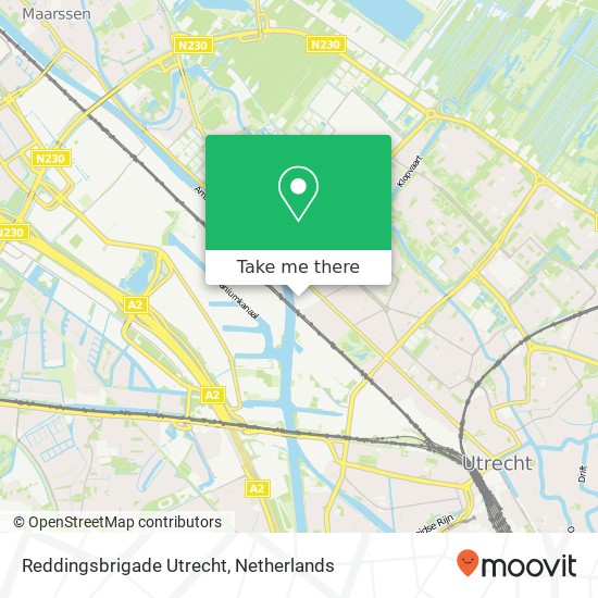 Reddingsbrigade Utrecht, Martin-Ovenweg map