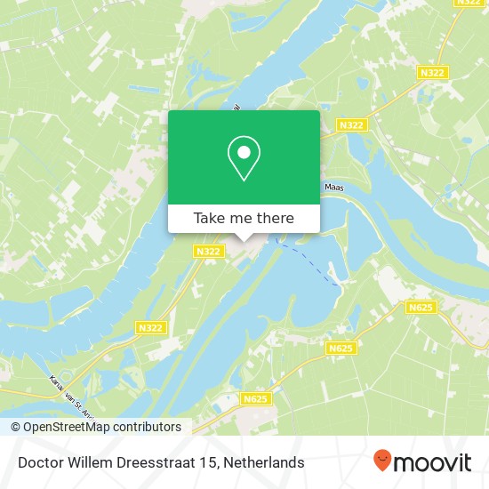 Doctor Willem Dreesstraat 15, 6624 AZ Heerewaarden Karte