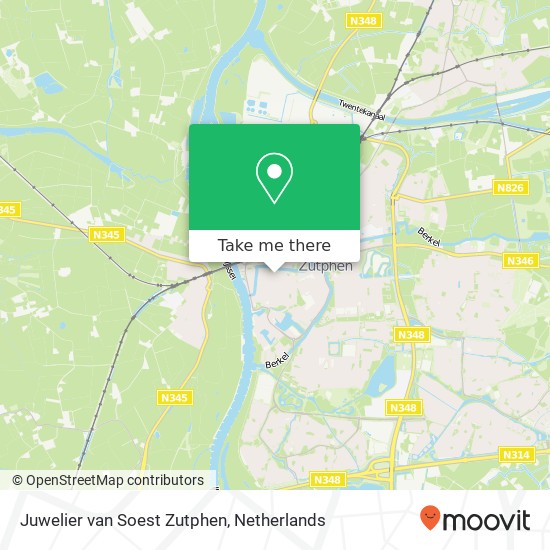 Juwelier van Soest Zutphen, Turfstraat map