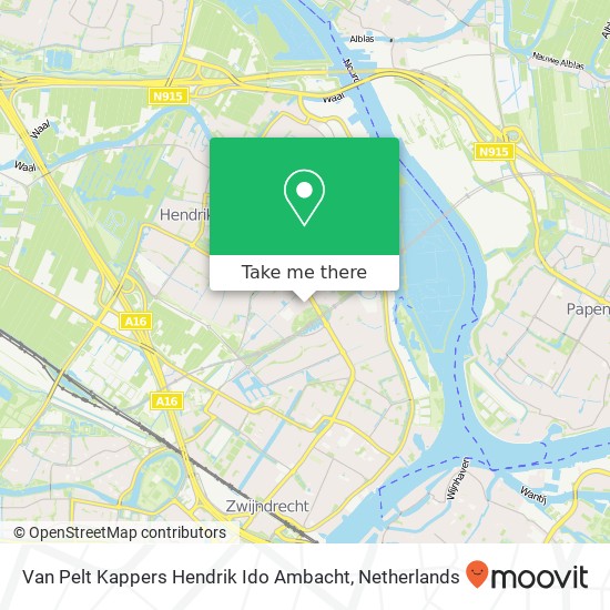 Van Pelt Kappers Hendrik Ido Ambacht, Perengaarde 111 map